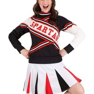 Authorized SNL Spartan Cheerleader Outfit - Black, Red, White